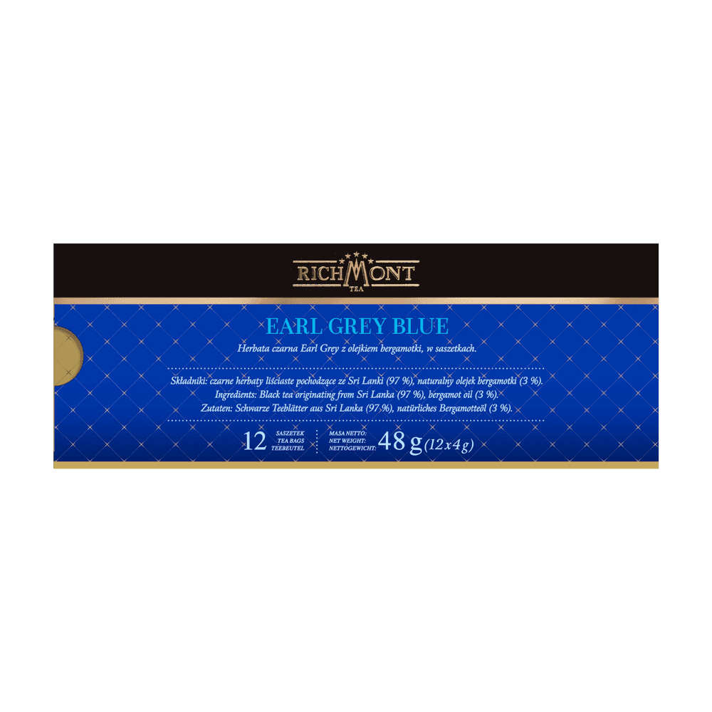 Czarna Herbata Richmont Earl Grey Blue 12 Saszetek