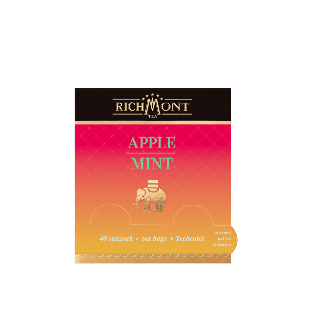Herbatka Richmont Apple Mint 40 Saszetek z Zestawem do Celebracji Herbaty Richmont