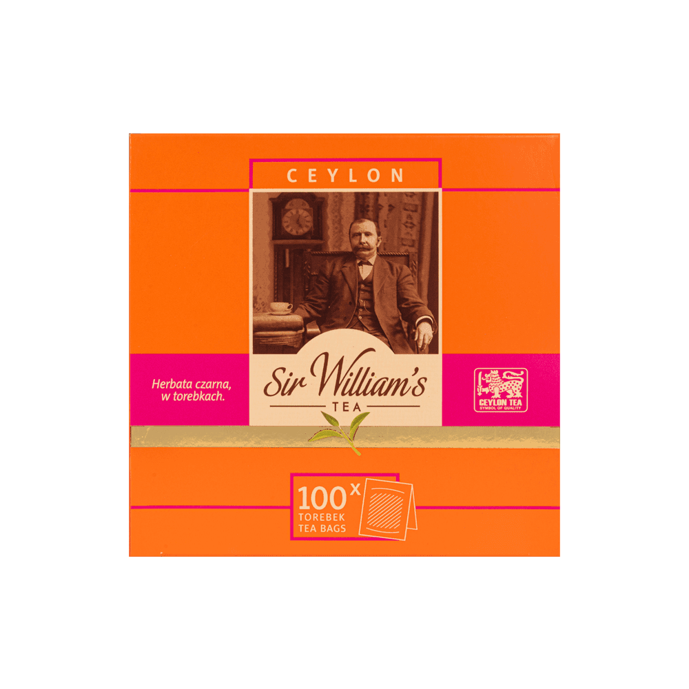 Herbata Czarna Sir William's Tea Ceylon 100 Torebek