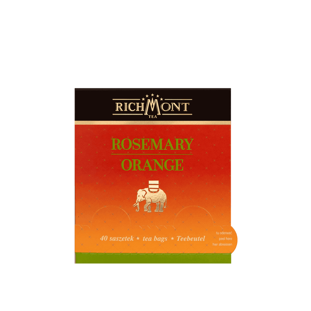 Herbatka Richmont Rosemary Orange 40 Saszetek z Zestawem do Celebracji Herbaty Richmont