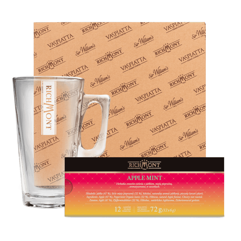 Zestaw Richmont Apple Mint 12 Saszetek + Szklanka Richmont Hot