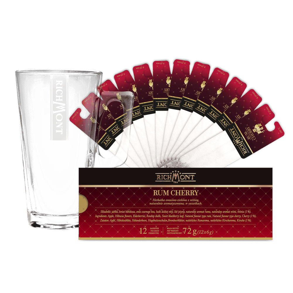Zestaw Richmont Rum Cherry 12 Saszetek + Szklanka Richmont Hot