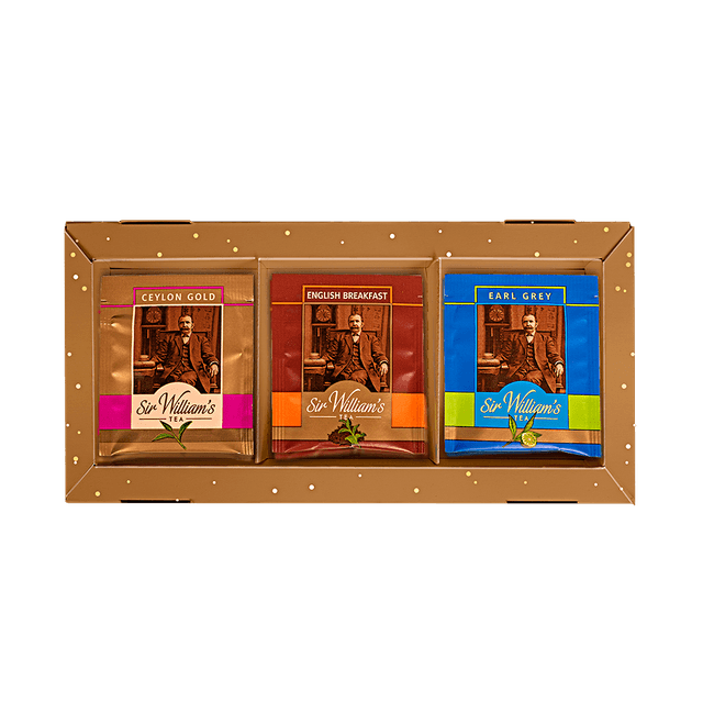 BOMBONIERKA 15 HERBAT SIR WILLIAM'S TEA - HERBATY CZARNE 
