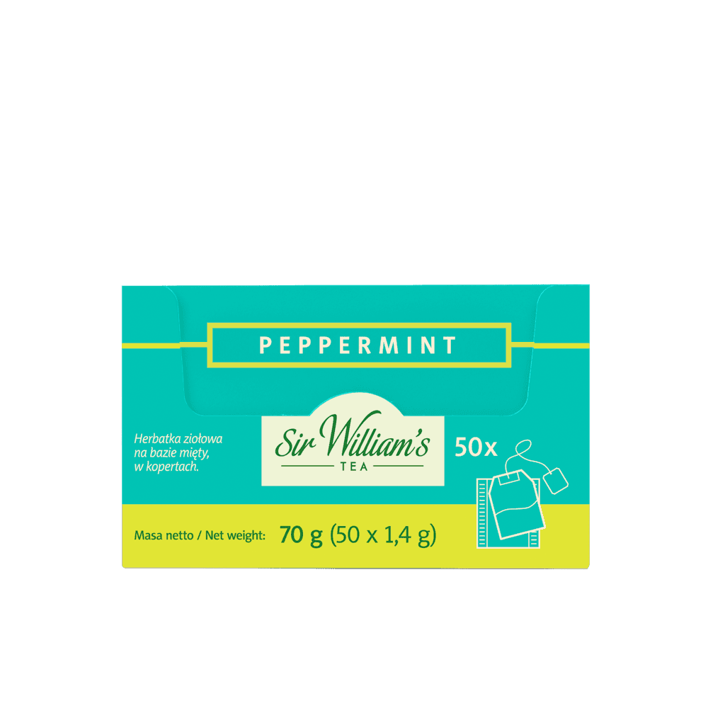 Herbatka Ziołowa Na Bazie Mięty Sir William's Tea 50 Saszetek