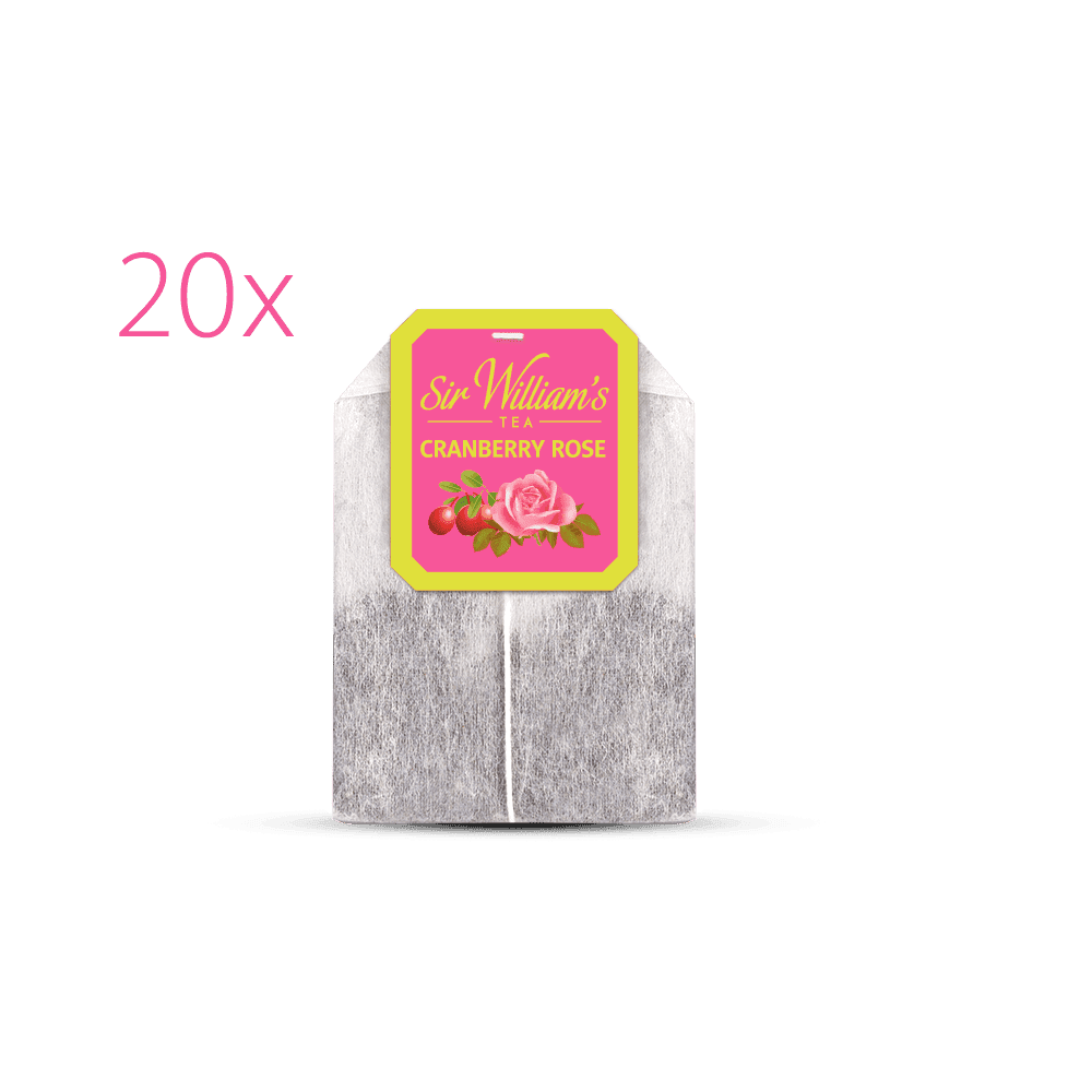 Pakiet 6x Owocowo-Ziołowa Herbatka Sir William’s Tea Cranberry Rose 20 Saszetek