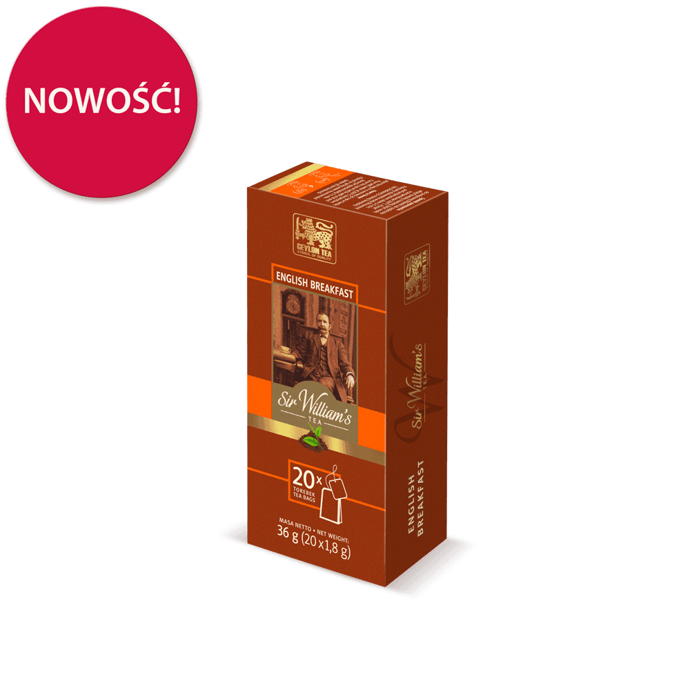 Czarna Herbata Sir William's Tea English Breakfast 20 Saszetek