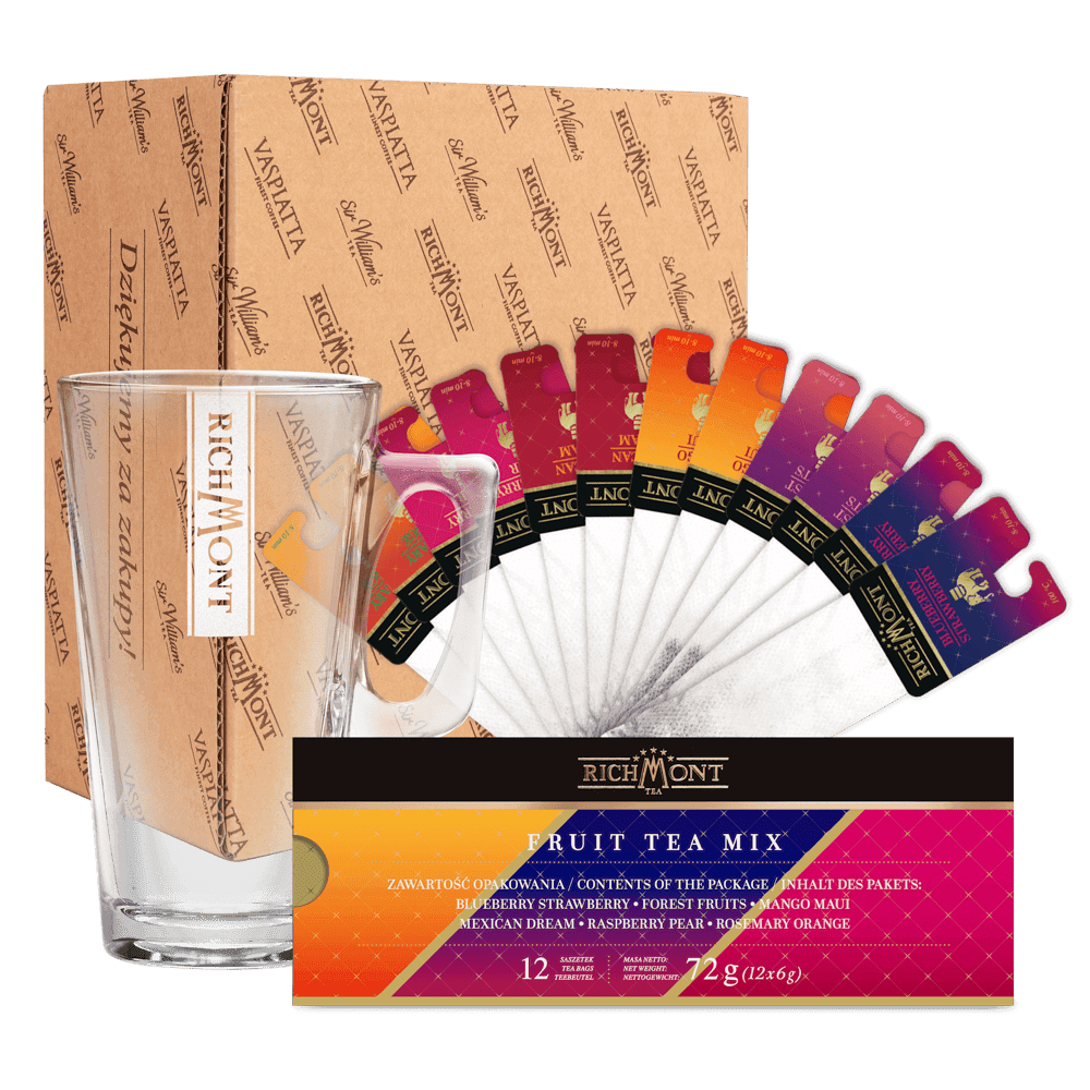 Zestaw Herbat Owocowych Richmont Fruit Mix + Szklanka Richmont Hot
