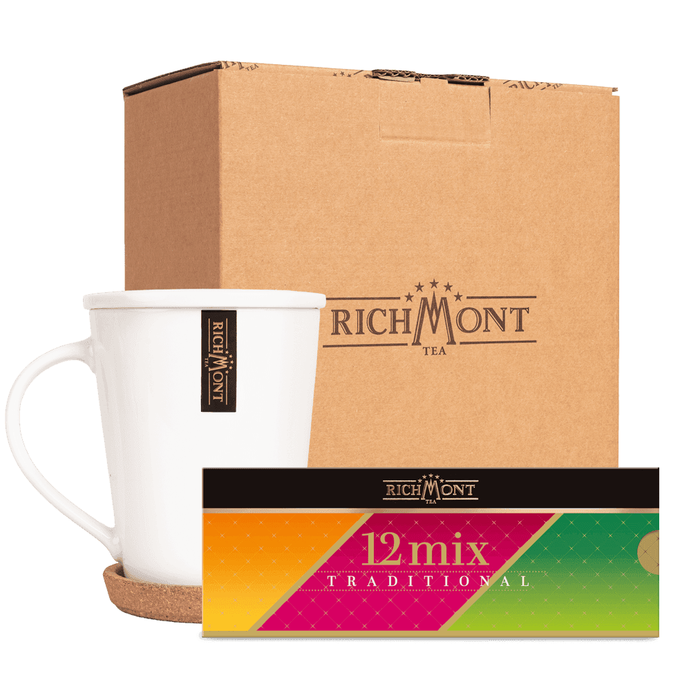 Herbata Richmont Mix Traditional 12 Saszetek z Zestawem do Celebracji Herbaty Richmont