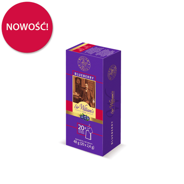 Owocowo-Ziołowa Herbatka Sir William's Tea Blueberry 20 Saszetek