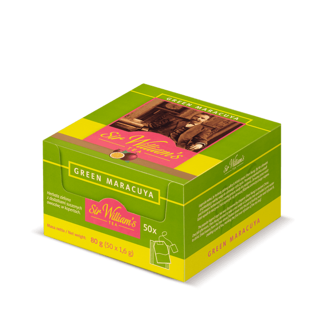 Zielona Herbata Sir William’s Tea Green Maracuja 50 Saszetek 