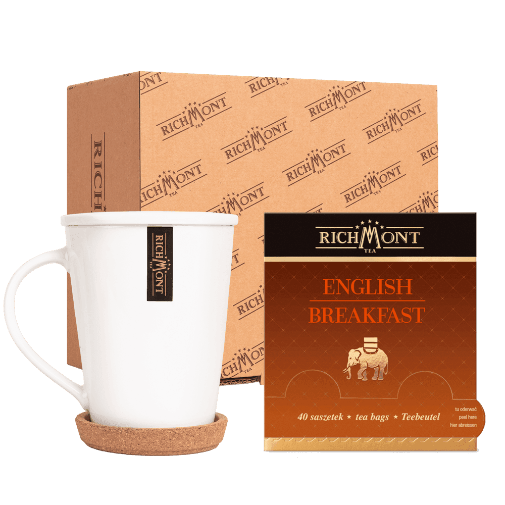 Herbata Richmont English Breakfast 40 Saszetek z Zestawem do Celebracji Herbaty Richmont
