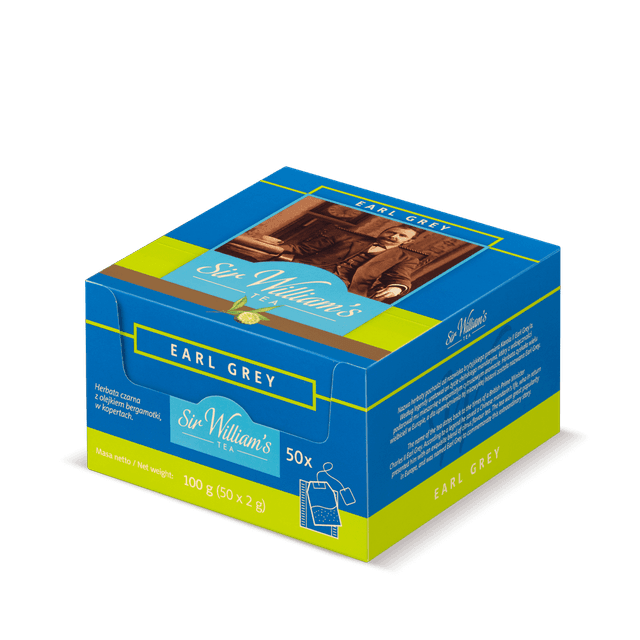 Czarna Herbata Sir William’s Tea Earl Grey 50 saszetek 