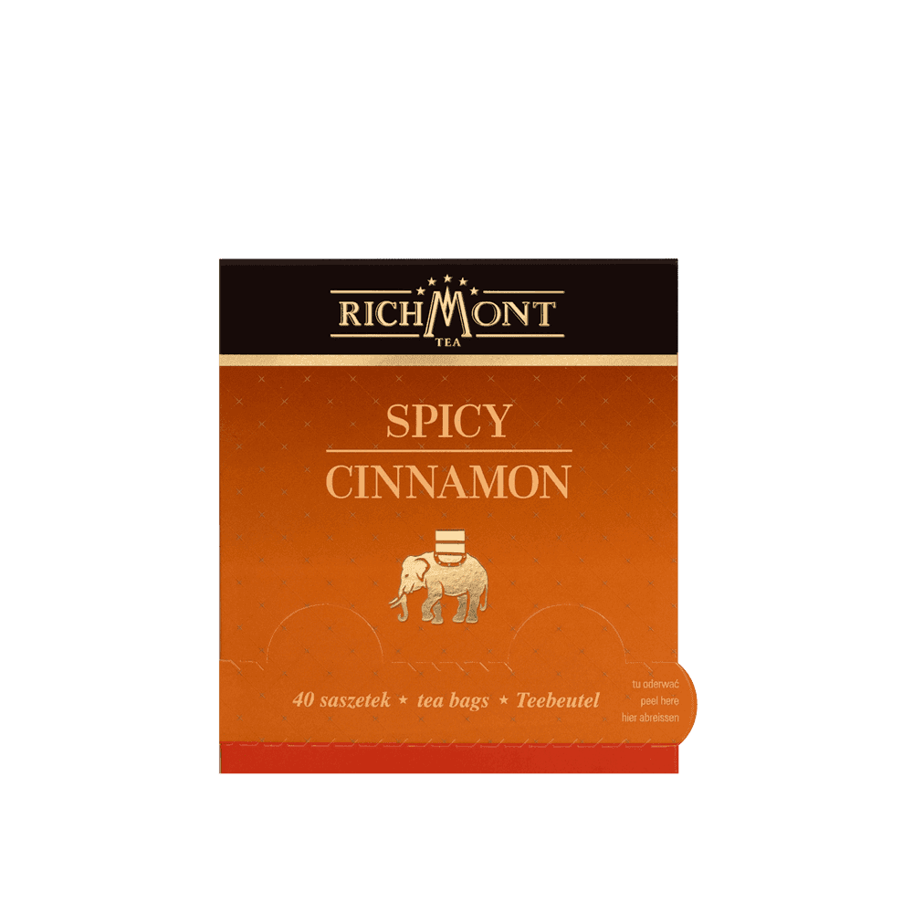 Herbatka Richmont Spicy Cinnamon 40 Saszetek z Zestawem do Celebracji Herbaty Richmont