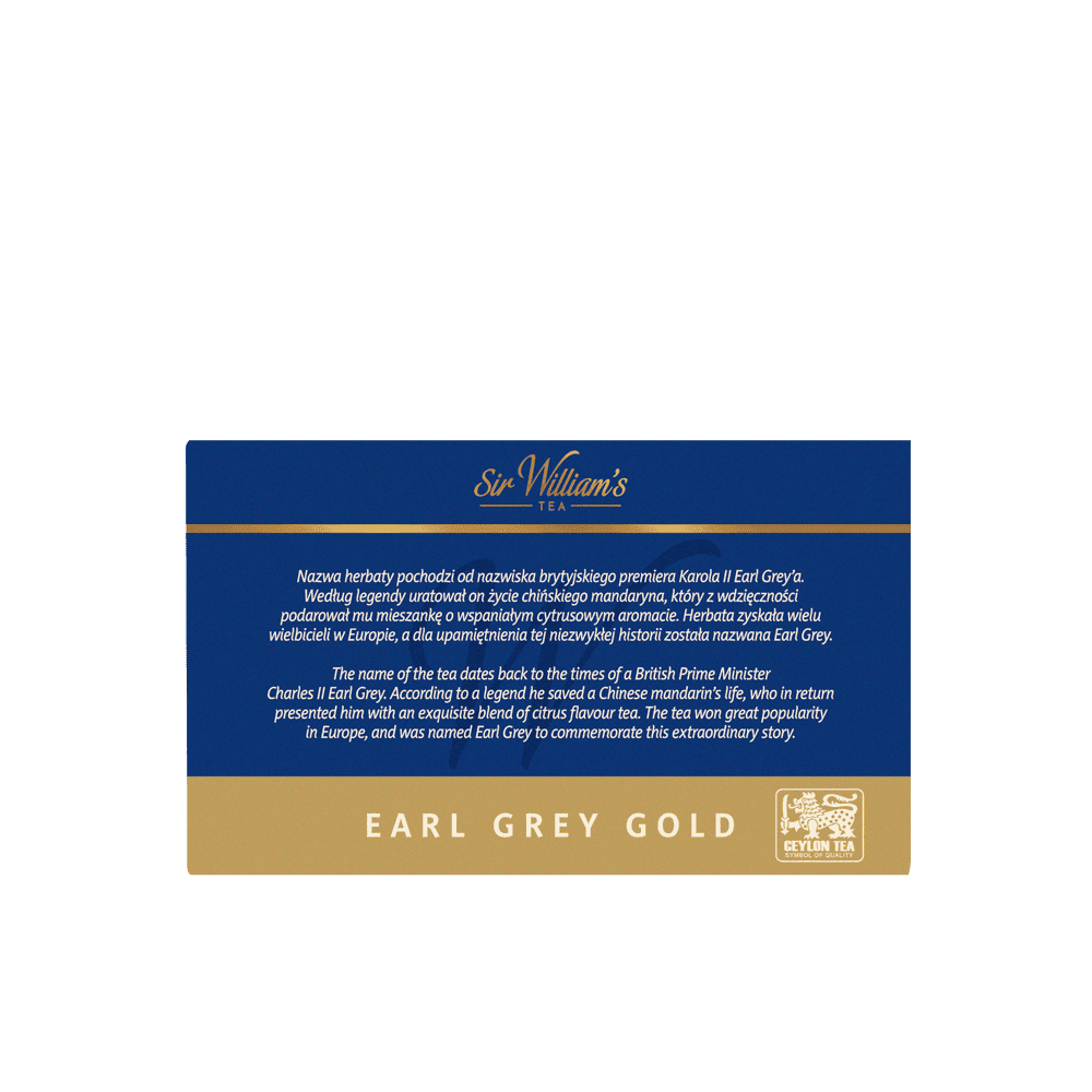 Czarna Herbata Sir William’s Tea Earl Grey Gold 50 saszetek 