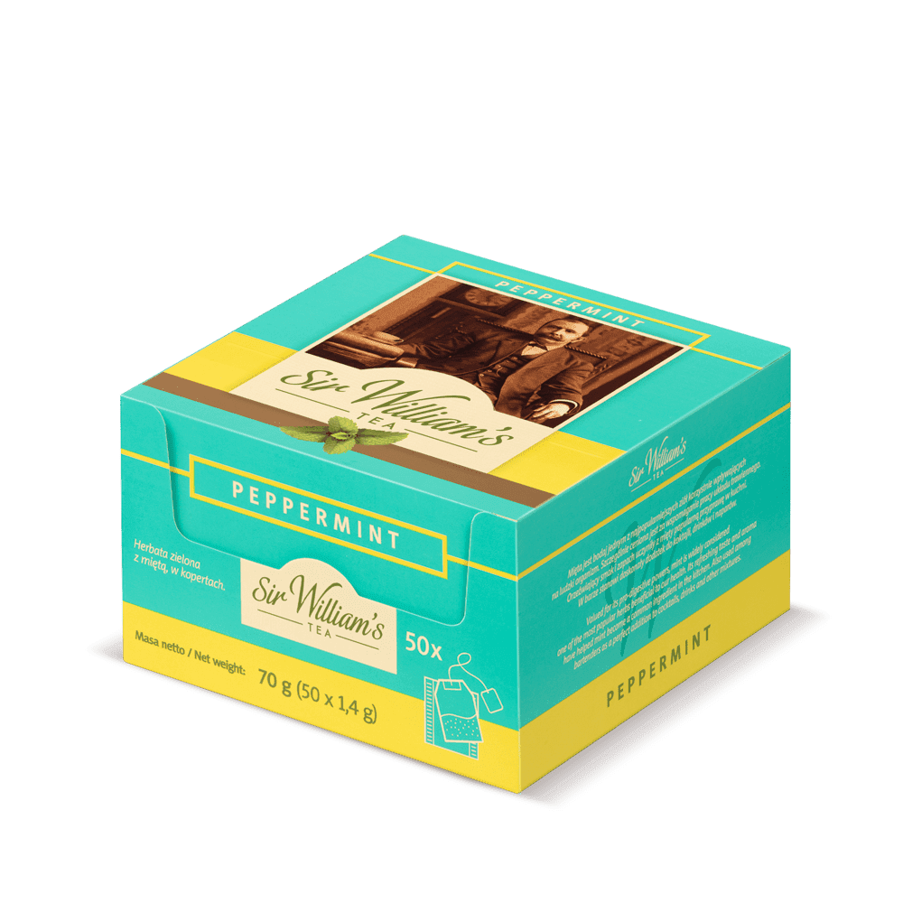 Zielona Herbata Sir William’s Tea Peppermint 50 Saszetek 