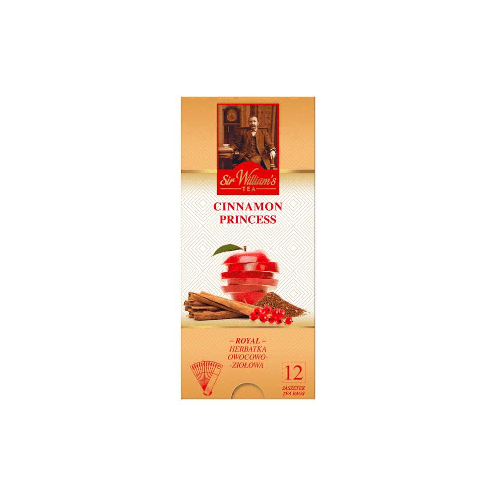 Owocowo-Ziołowa Herbatka Sir William's Royal Cinnamon Princess 12 Saszetek 