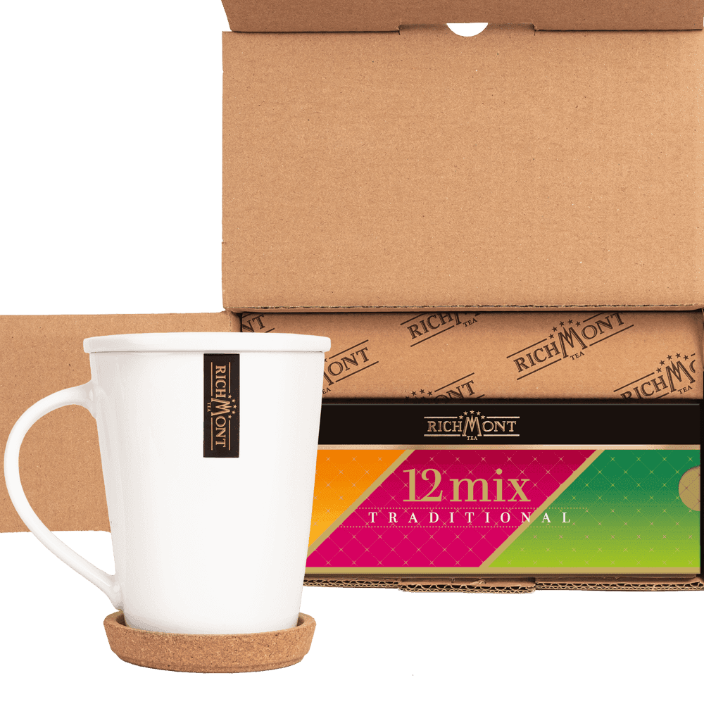 Herbata Richmont Mix Traditional 12 Saszetek z Zestawem do Celebracji Herbaty Richmont