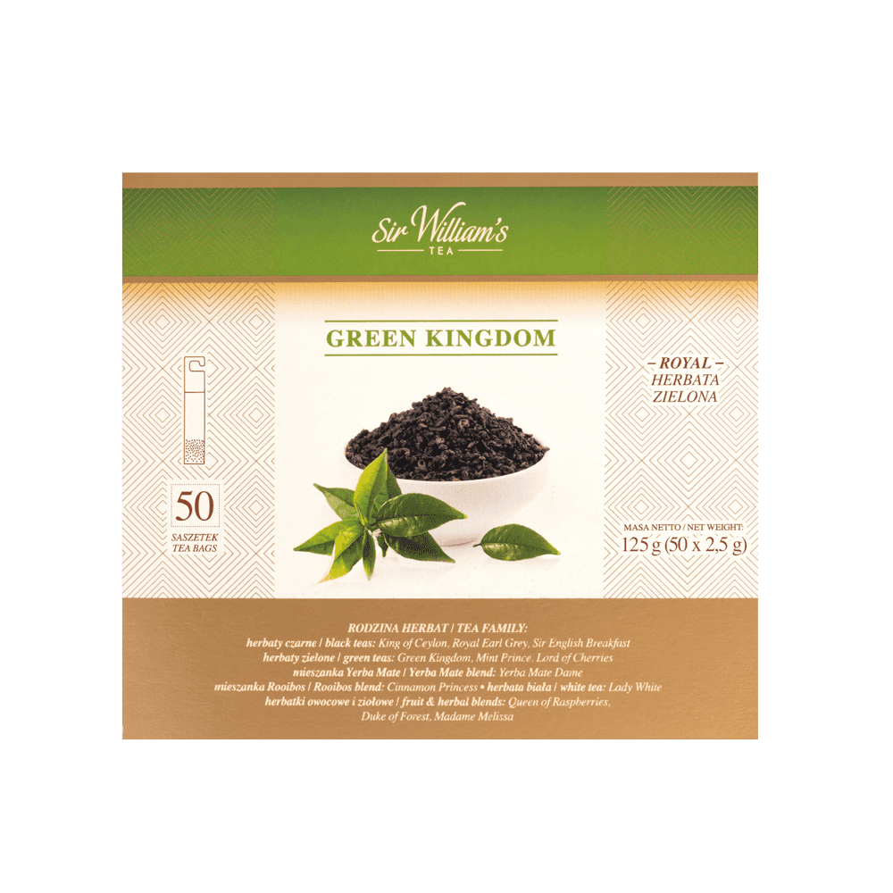 Zielona Herbata Sir William's Royal Green Kingdom 50 Saszetek 