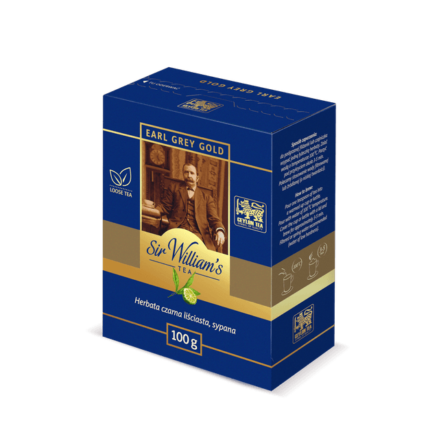 Liściasta Herbata Sir William's Tea Earl Grey Gold 100g