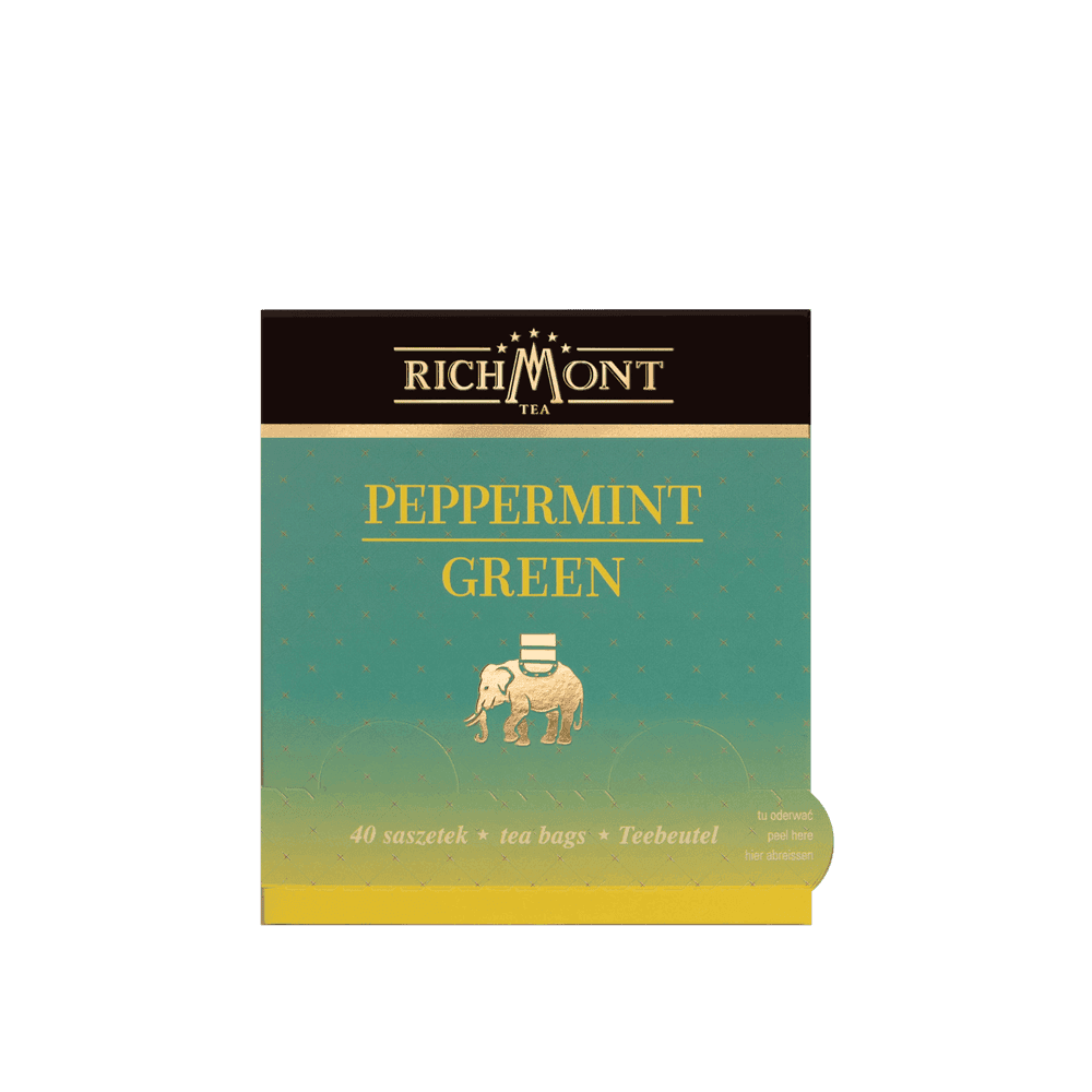 Herbata Richmont Peppermint Green 40 Saszetek z Zestawem do Celebracji Herbaty Richmont