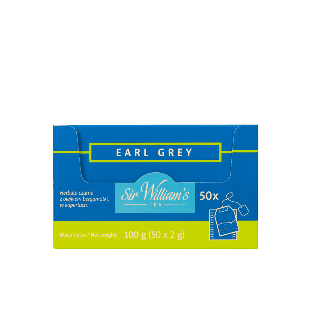Czarna Herbata Sir William’s Tea Earl Grey 50 saszetek 