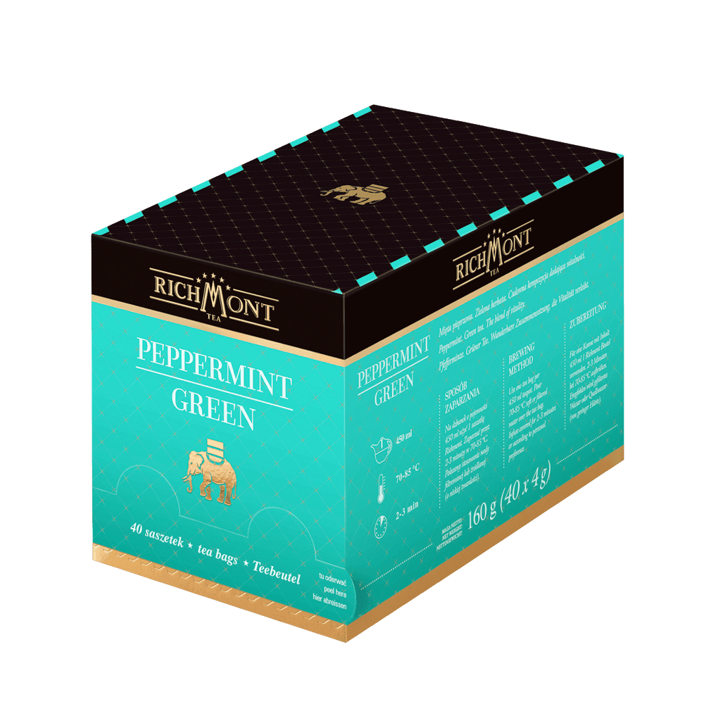 Zielona Herbata Richmont Peppermint Green 40 Saszetek 