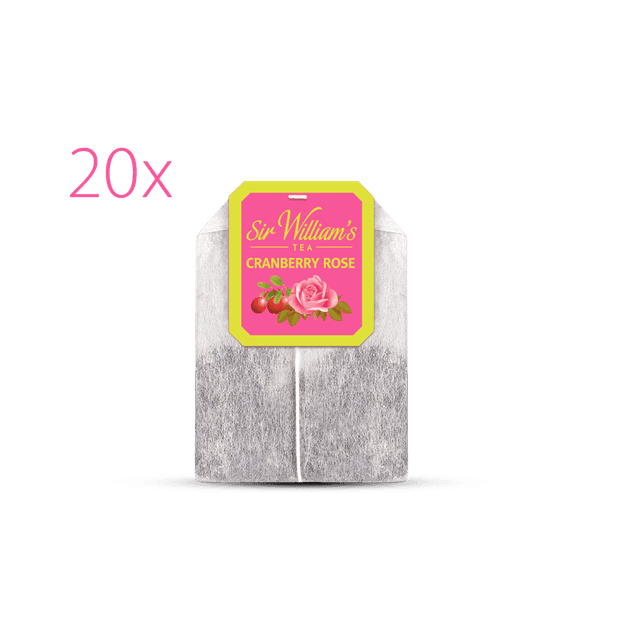 Owocowo-Ziołowa Herbatka Sir William’s Tea Cranberry Rose 20 Saszetek