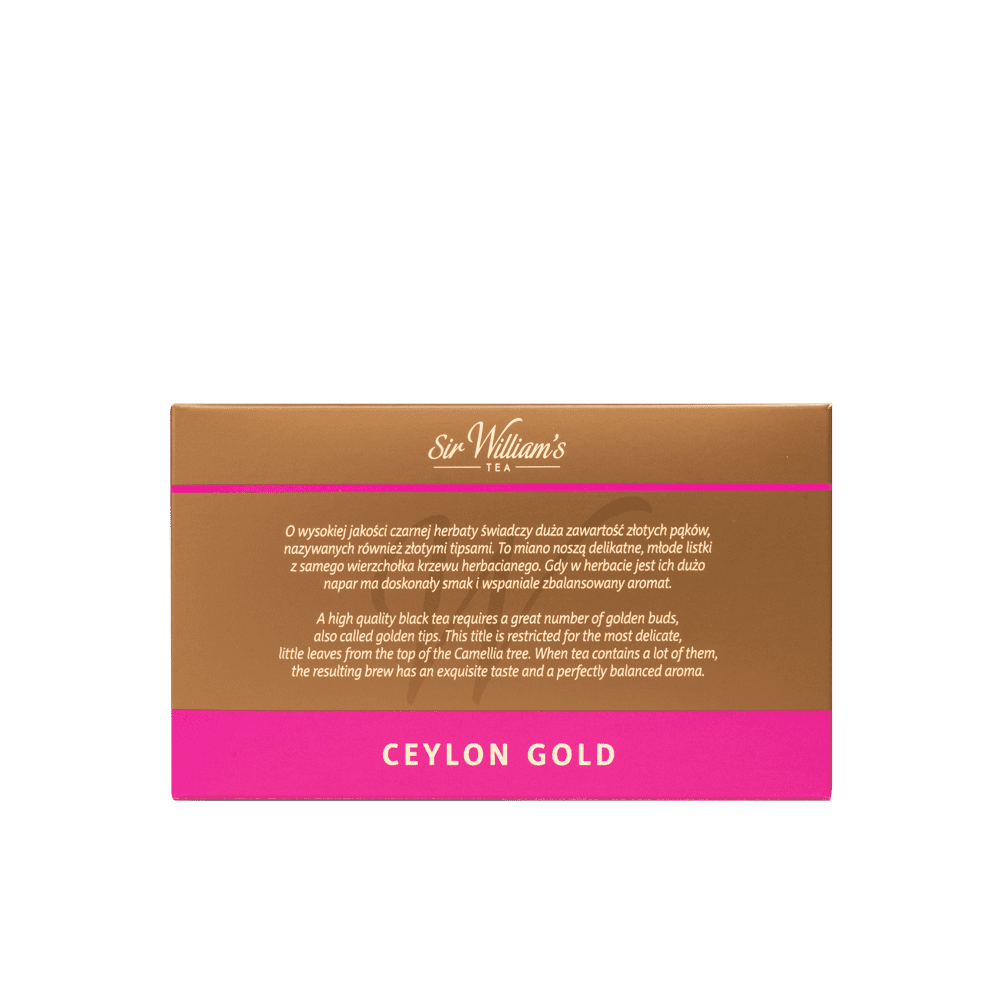 Herbata Czarna Sir William’s Tea Ceylon Gold 50 Saszetek 