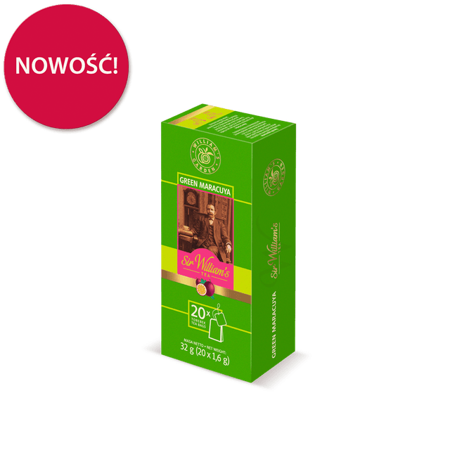 Zielona Herbata Sir William’s Tea Green Maracuja 20 Saszetek
