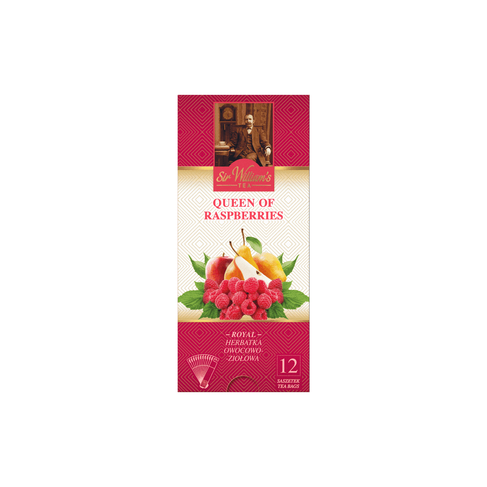 Owocowo-Ziołowa Herbatka Sir William's Royal Queen of Raspberries 12 Saszetek 
