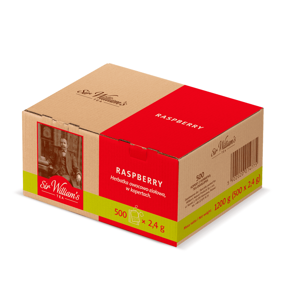 Owocowa Herbata Sir William’s Tea Raspberry 500 Saszetek