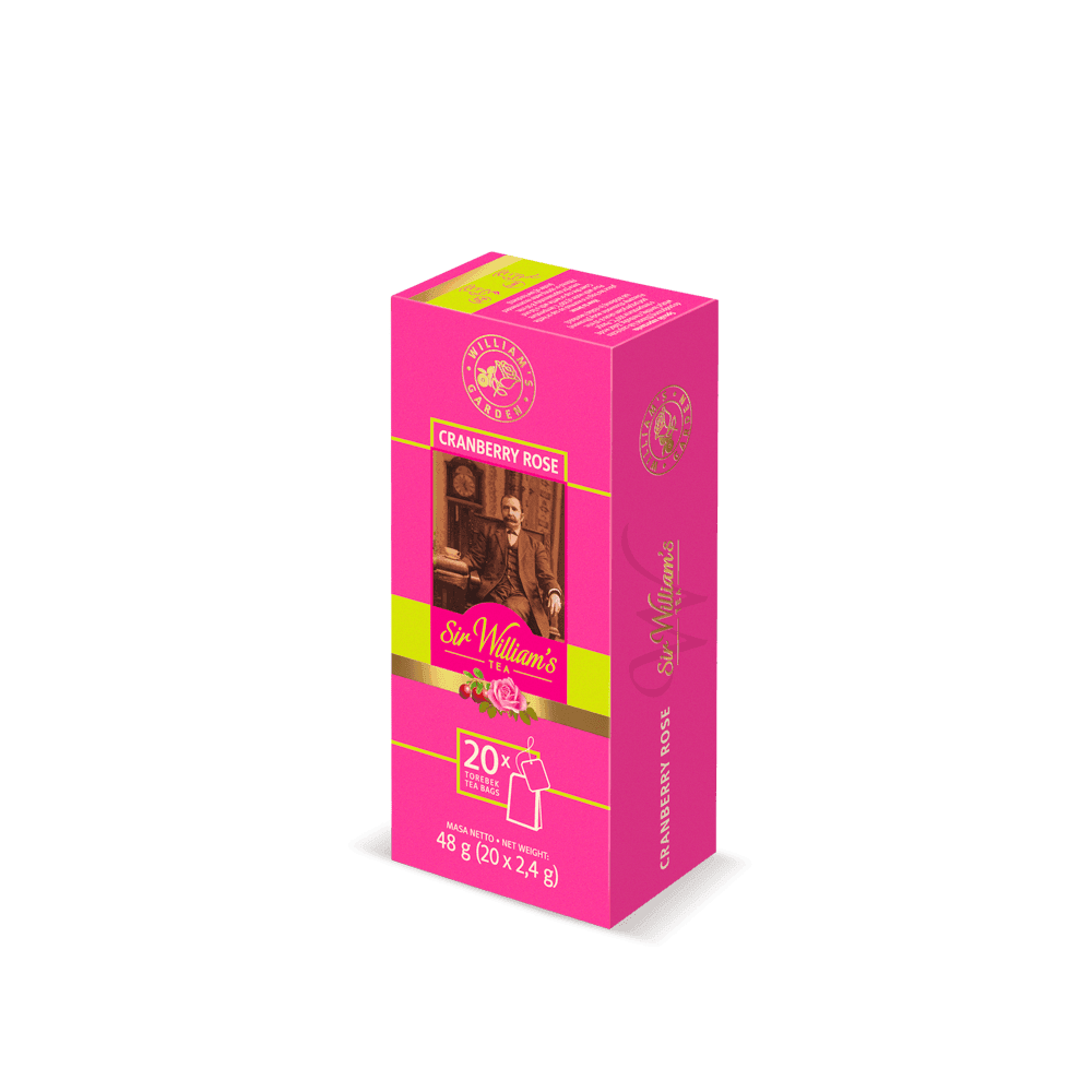 Owocowo-Ziołowa Herbatka Sir William’s Tea Cranberry Rose 20 Saszetek