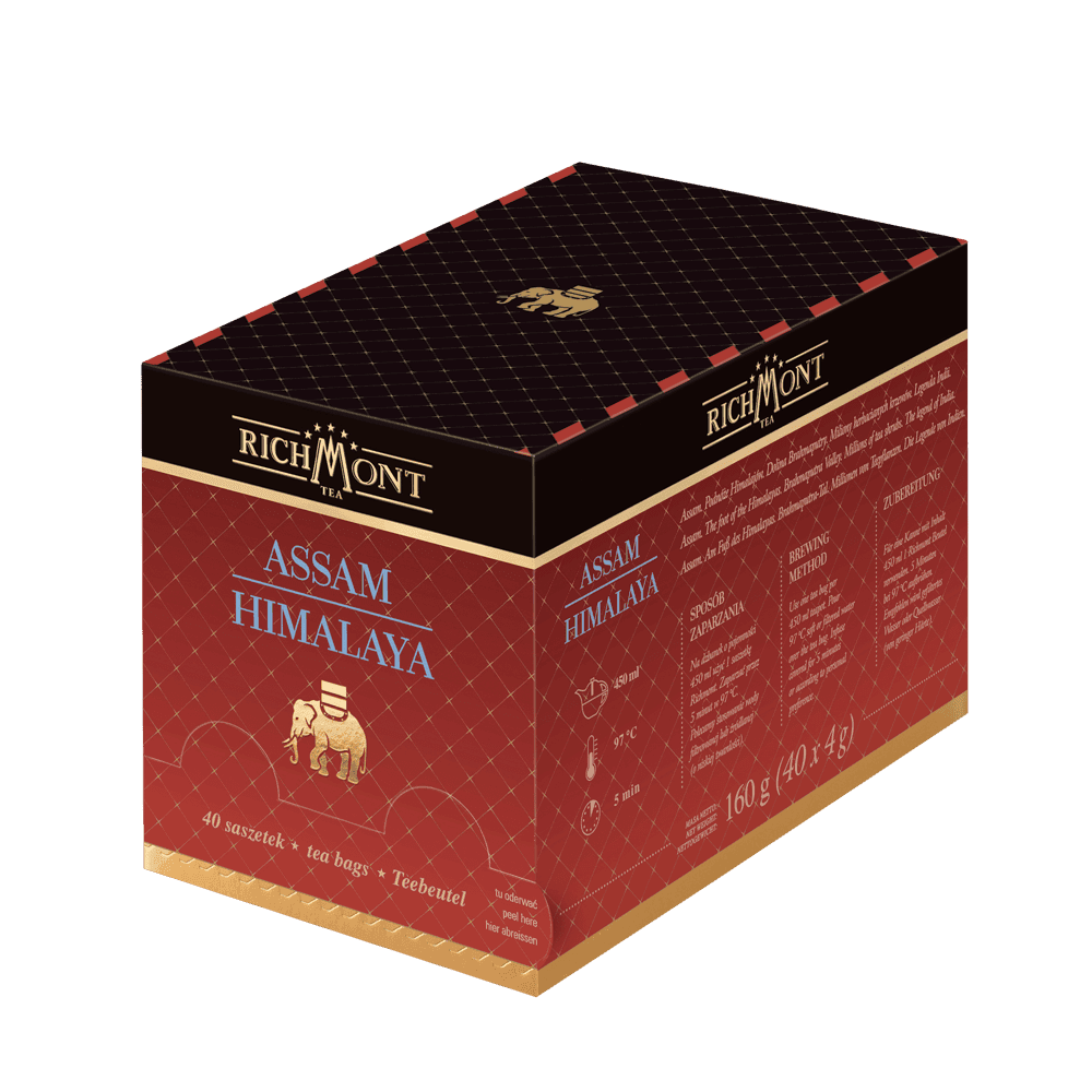 Herbata Richmont Assam Himalaya 40 Saszetek z Zestawem do Celebracji Herbaty Richmont