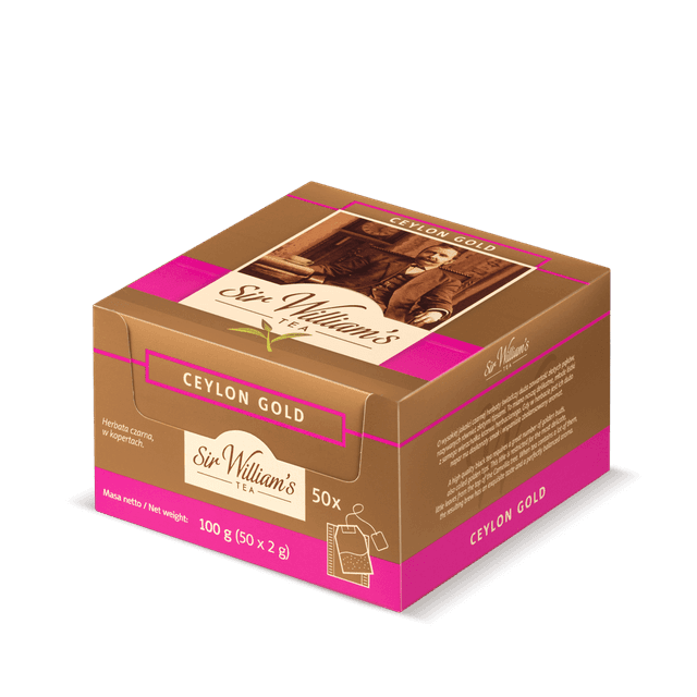 Herbata Czarna Sir William’s Tea Ceylon Gold 50 Saszetek 