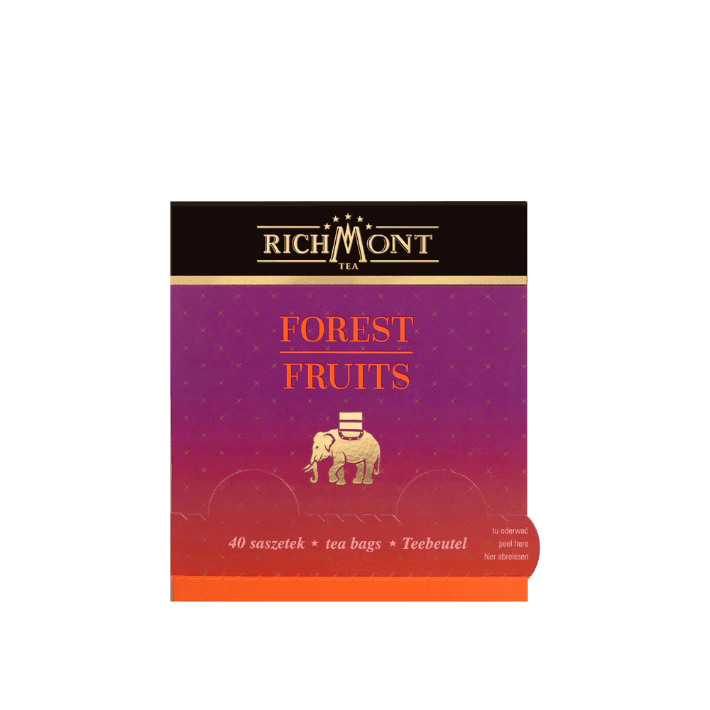 Herbatka Richmont Forest Fruits 40 Saszetek z Zestawem do Celebracji Herbaty Richmont