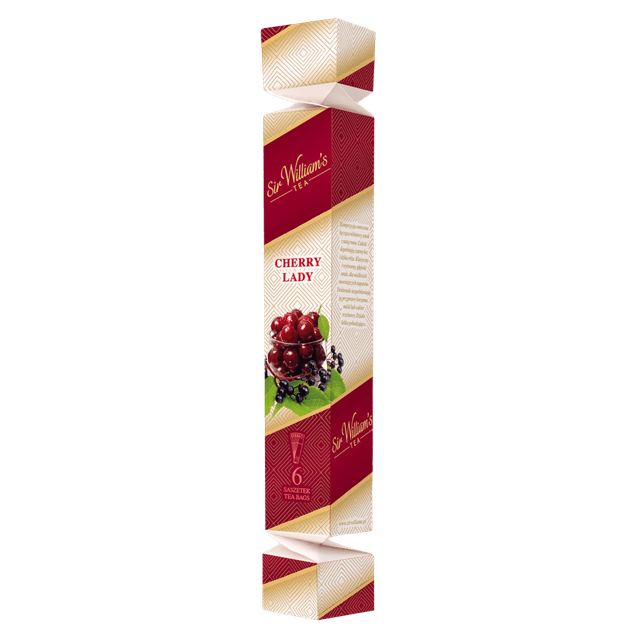 Herbatka Owocowo-Ziołowa Sir William’s Tea Cherry Lady 6 saszetek w opakowaniu prezentowym „cukierek”