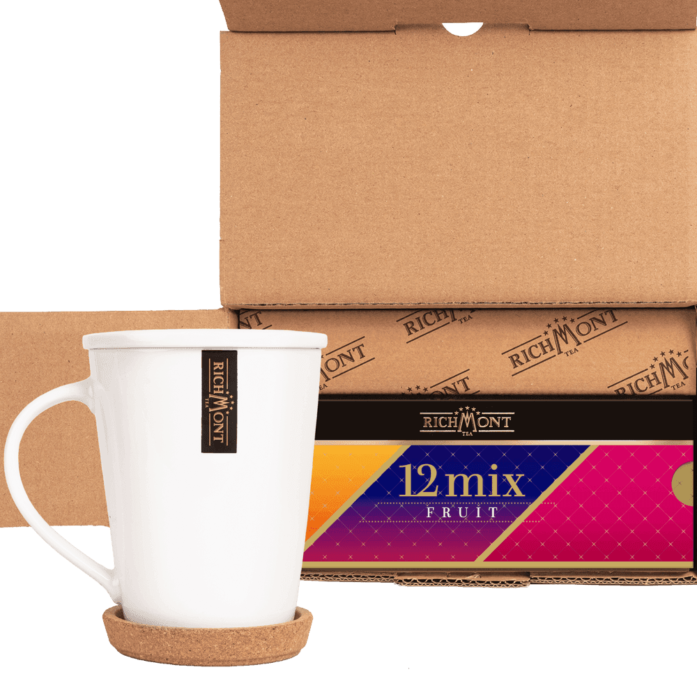 Herbata Richmont Mix Fruit 12 Saszetek z Zestawem do Celebracji Herbaty Richmont