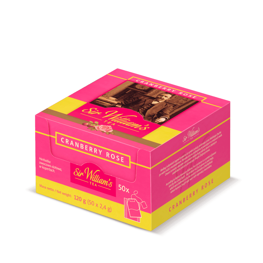 Owocowa Herbata Sir William’s Tea Cranberry Rose 50 Saszetek