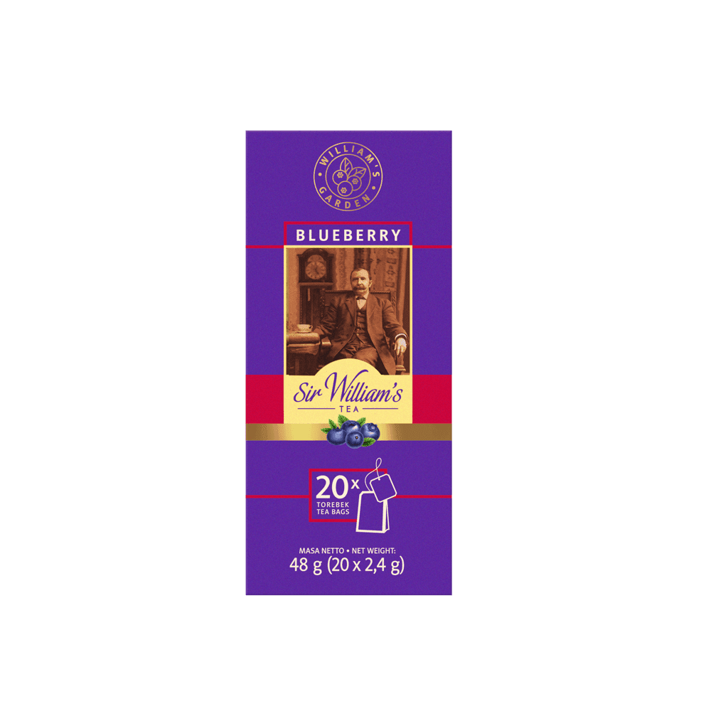 Pakiet 6x Owocowo-Ziołowa Herbatka Sir William's Tea Blueberry 20 Saszetek