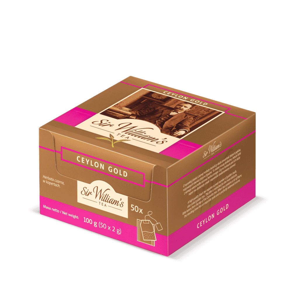 Herbata Czarna Sir William’s Tea Ceylon Gold 50 Saszetek 