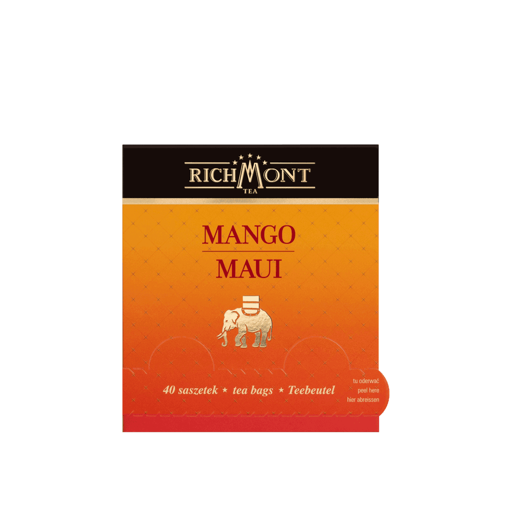 Herbatka Richmont Mango Maui 40 Saszetek z Zestawem do Celebracji Herbaty Richmont