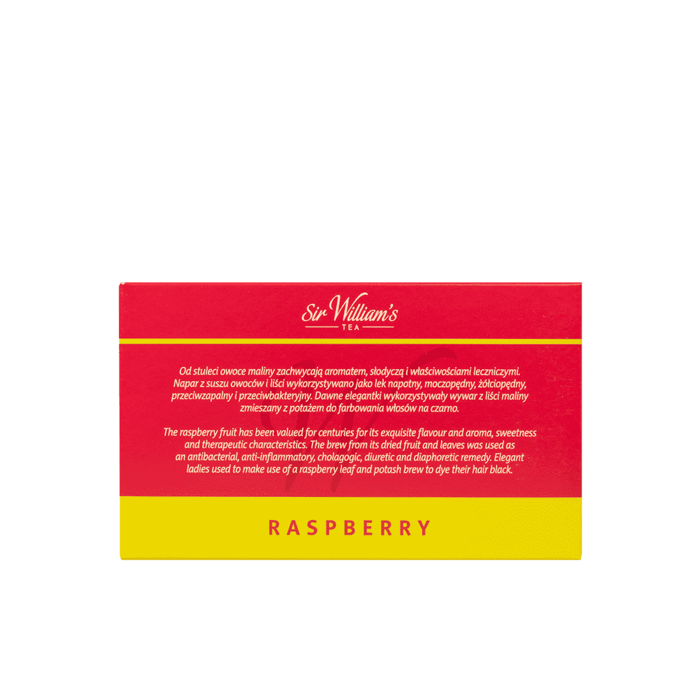 Owocowa Herbata Sir William’s Tea Raspberry 50 Saszetek