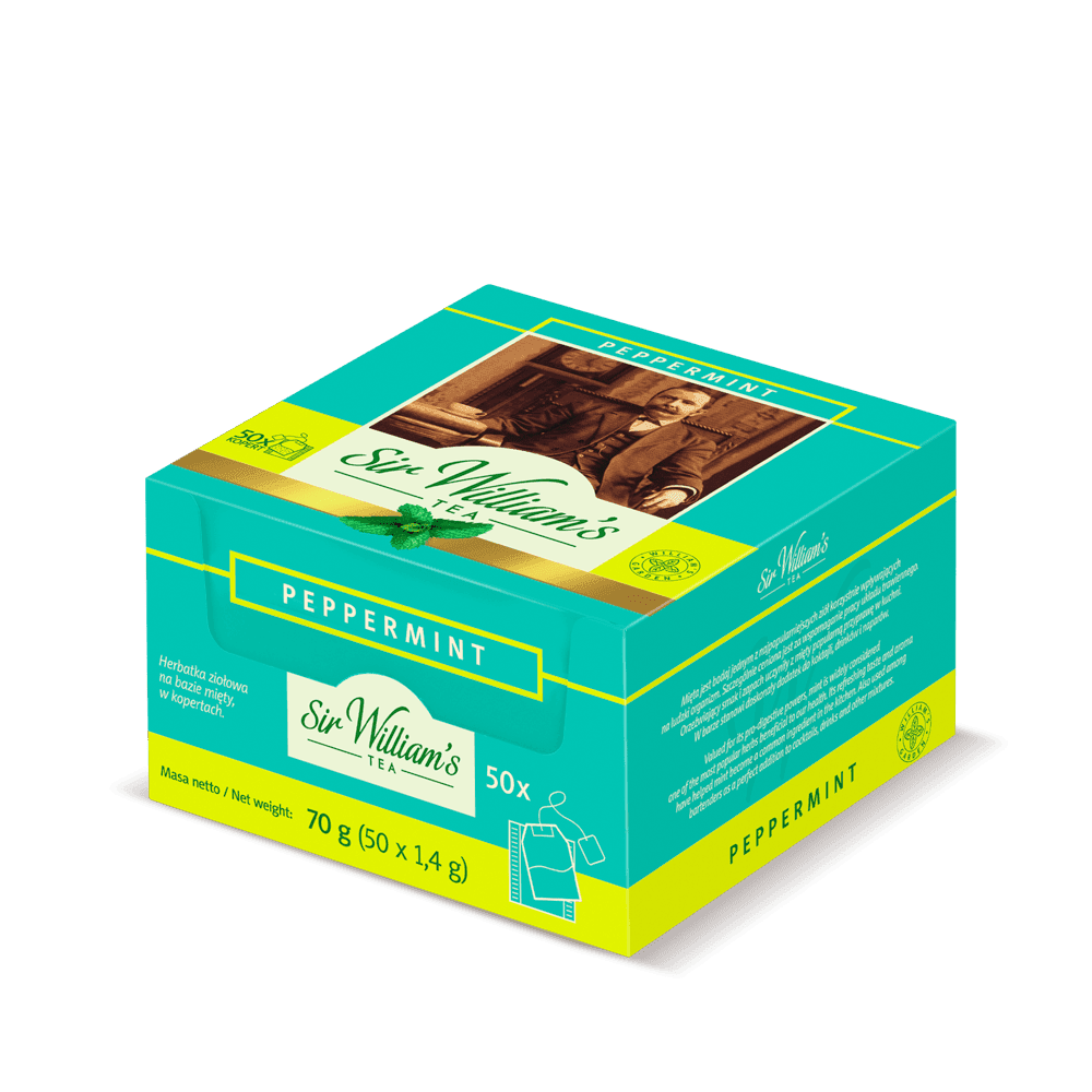 Herbatka Ziołowa Na Bazie Mięty Sir William's Tea 50 Saszetek