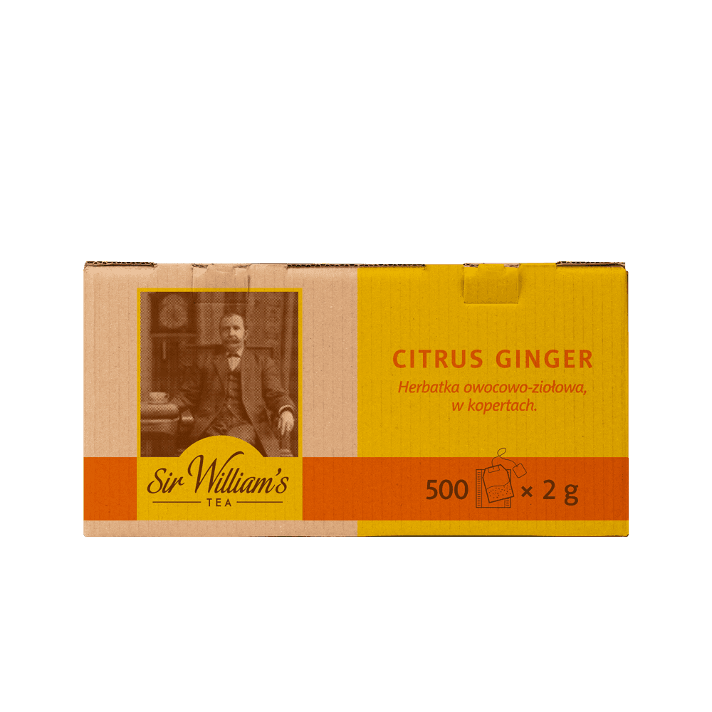 Owocowo-ziołowa Herbata Sir William's Tea Citrus Ginger 500 Saszetek