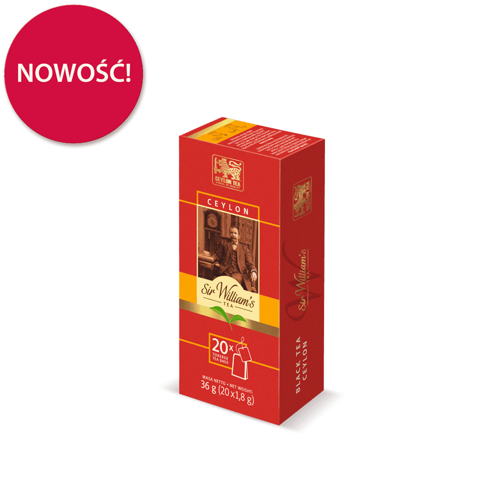 Czarna Herbata Sir William's Tea Ceylon 20 Saszetek
