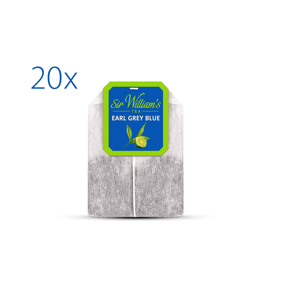 Pakiet 6x Czarna Herbata Sir William's Tea Earl Grey Blue 20 Saszetek