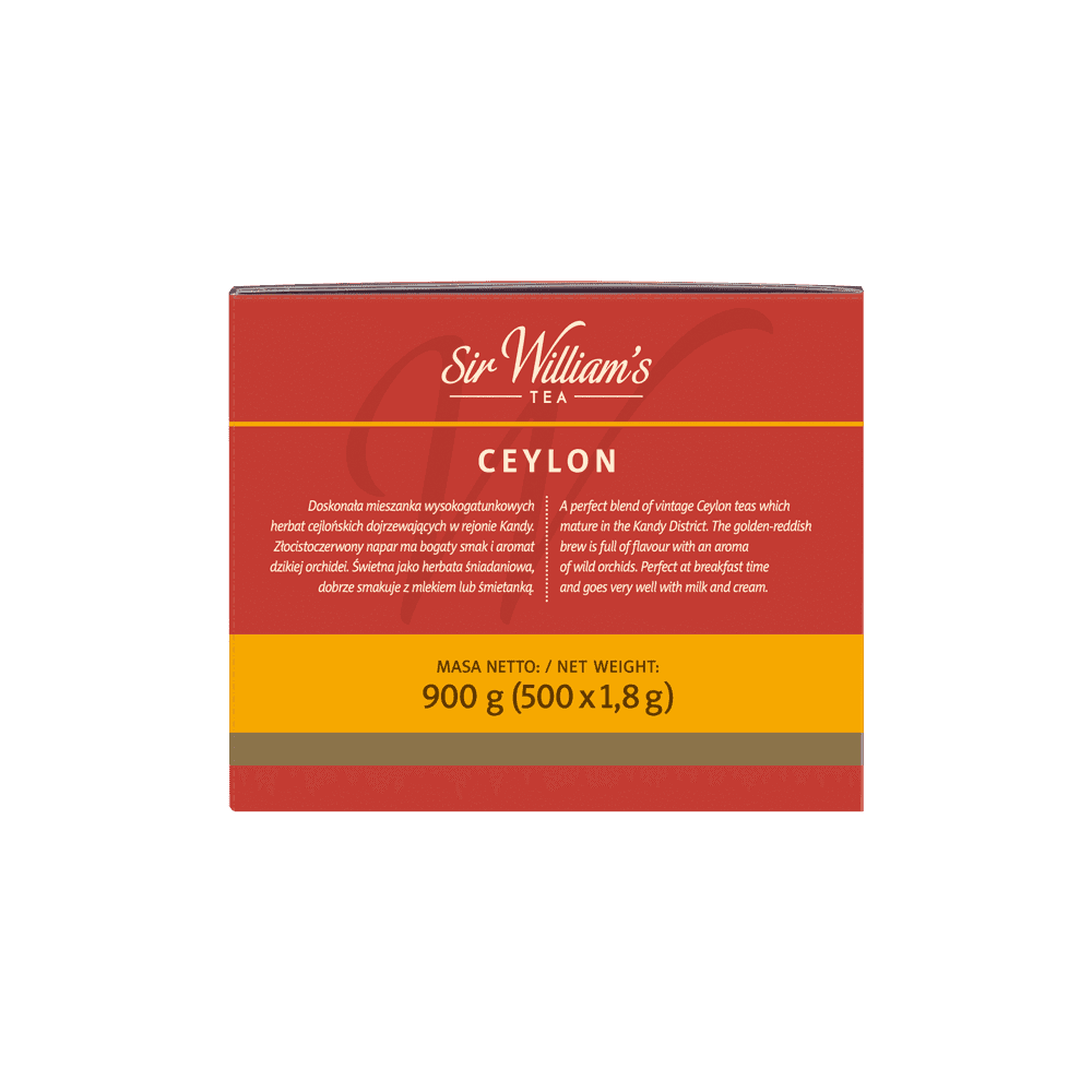 Pakiet 3x Herbata Sir William's Ceylon Black Tea 500 Saszetek