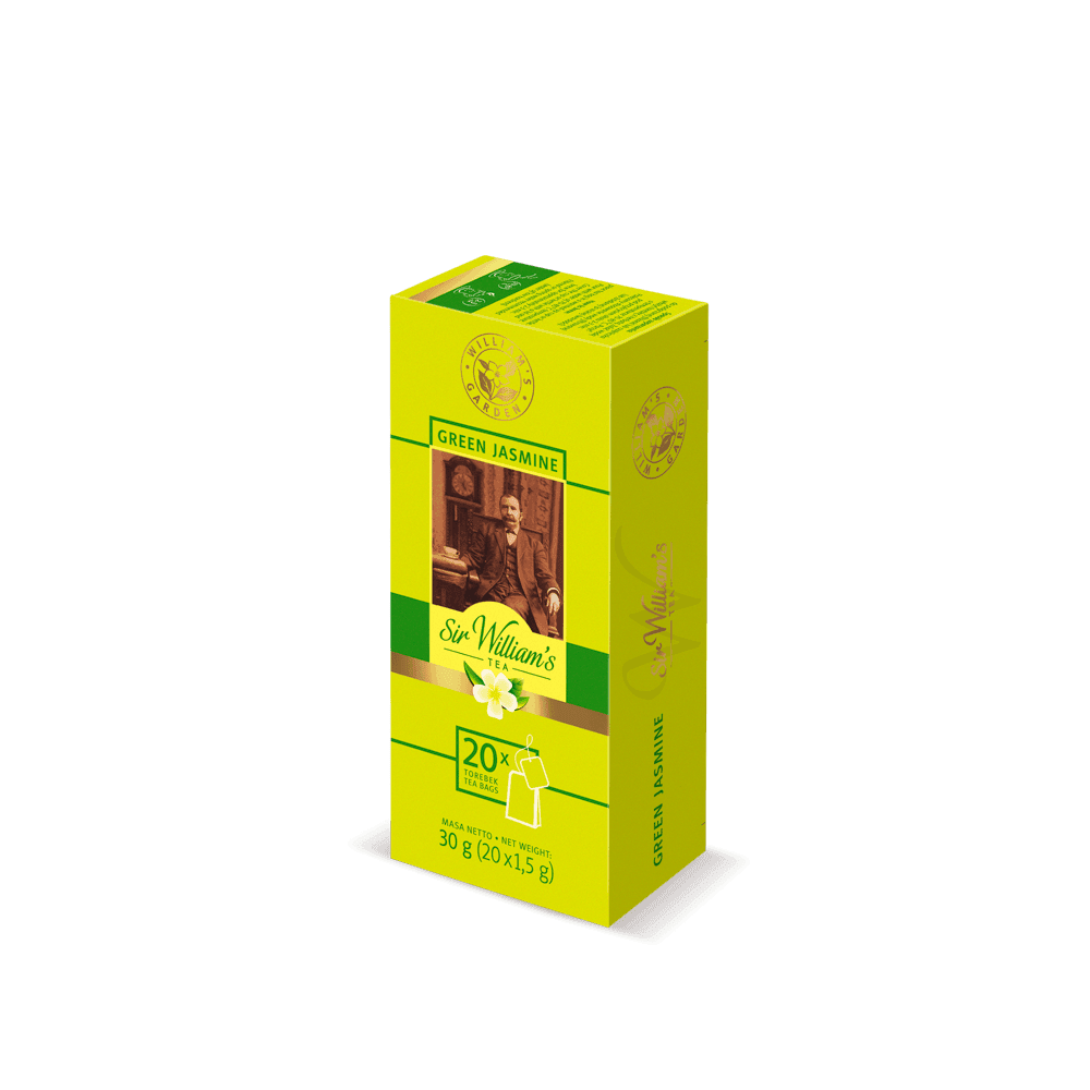 Zielona Herbata Jaśminowa Sir William's Tea Green Jasmine 20 Saszetek