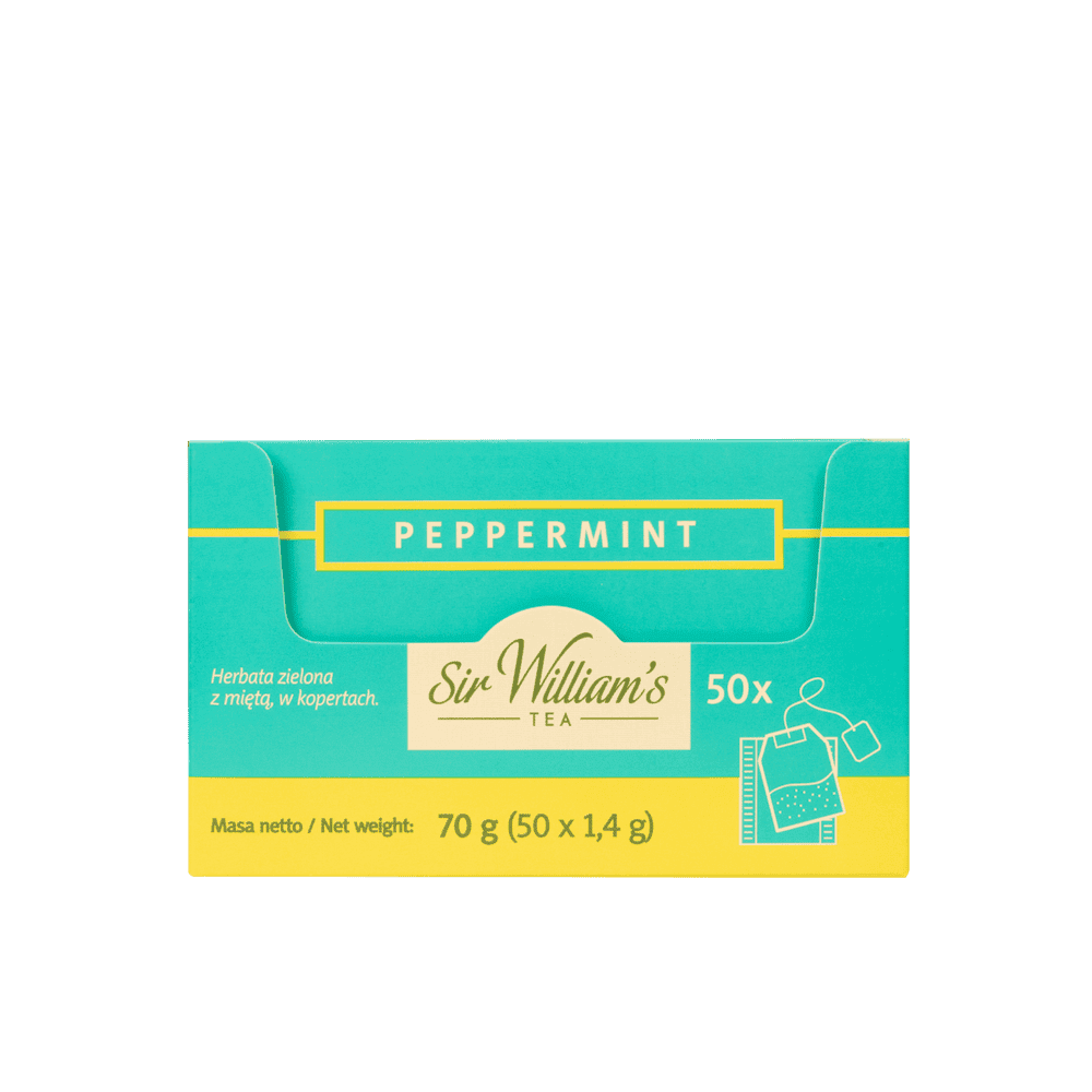 Zielona Herbata Sir William’s Tea Peppermint 50 Saszetek 