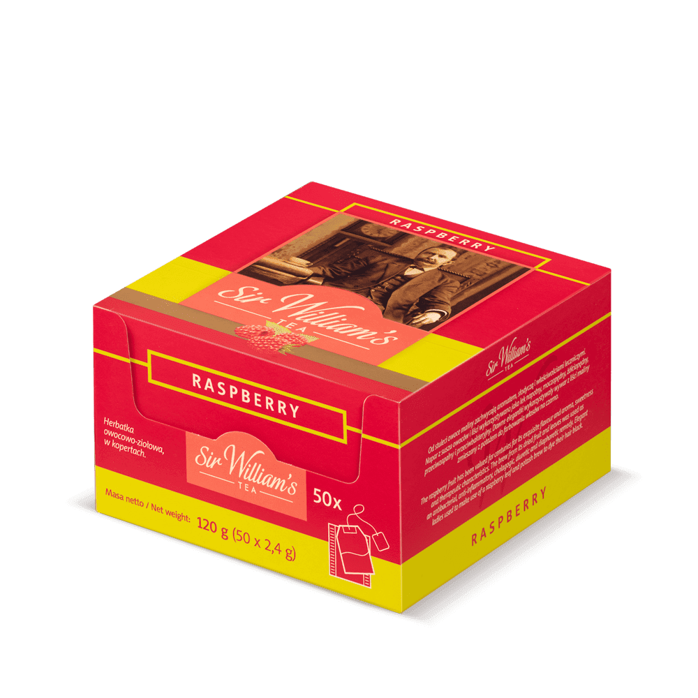 Owocowa Herbata Sir William’s Tea Raspberry 50 Saszetek